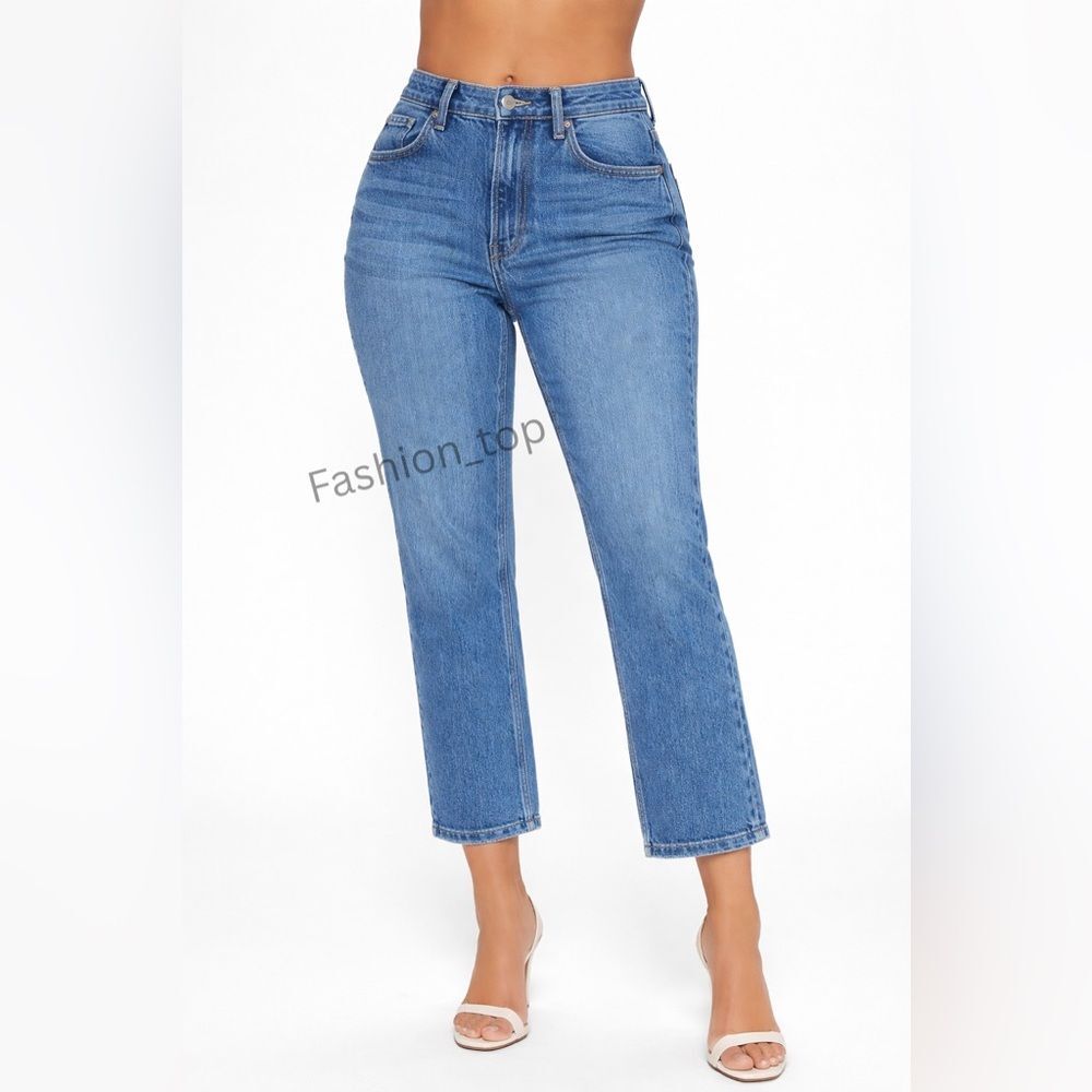 Good American Good Icon Crop Straight Leg Jeans Indigo 067 Size 27 High Rise